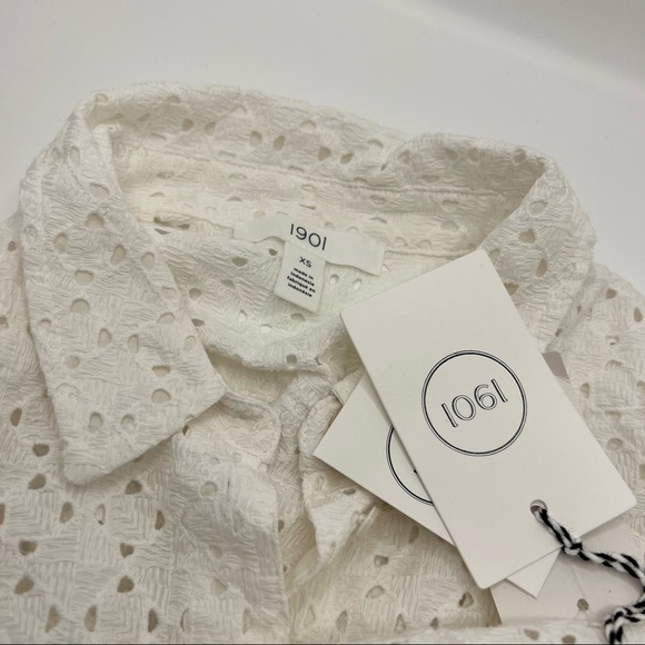 1901 - Button Front Cotton Eyelet Shirt - Picture 5 of 9